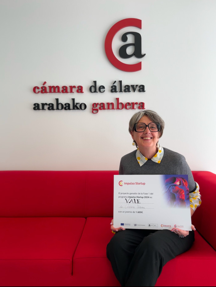 Cristina Urbizu, ganadora de Impulsa Startup en Cámara de Álava - VALE